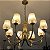 Lustre Vintage com 8 bracos D7532-8 Bronze 86x43 para 8 lampadas E14 - Imagem 2