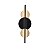 Arandela Preto Smoking Bolle Rock Tripla 35x100mt com Led 45w 3000k 127v - Imagem 1