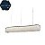 Pendnete Cristal Retangular HPD4328 Cromado 120cm com Led Integrada 126w - Imagem 1