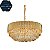 Lustre HPD8438 Metal e Cristal Dourado 80cm para 22 Lâmpadas E14 - Imagem 1