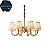 Lustre HPD7308 Bronze com Cúpula 73x47cm para 8 Lâmpadas E14 - Imagem 1