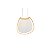 Pendente Balonê Almenara 6597 Dourado 40x48cm com Led 3,6w 3000k 110v - Imagem 1