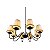 Lustre Candelabro 850P Preto com 8 Cúpulas para 8 Lâmpadas  E14 - Imagem 1