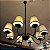 Lustre Candelabro 850P Preto com 8 Cúpulas para 8 Lâmpadas  E14 - Imagem 2