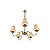 Lustre Candelabro 800D Dourado com 5 Cúpulas para 5 Lâmpadas  E14 - Imagem 1