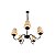 Lustre Candelabro 800P Preto com 5 Cúpulas para 5 Lâmpadas E14 - Imagem 1