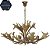 Lustre HPDPA Madeira Resina 100x50cm para 8 Lampadas E14 Bivolt - Imagem 1
