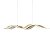 Pendente ACR-005 101x22x8cm Dourado com Led Integrado 30w 3000k Bivolt - Imagem 3