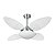 Ventilado Branco Escovado Platinum Petalo 4 Pas para 2 Lampadas E27 127v - Imagem 1