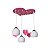 Pendente Infantil Rosa Coracao 40x35x75cm com Led para 3 Lampadas E27 220v - Imagem 1