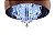 Pendente HSR Cobre 9836-11 50x25cm para 11 Lampadas G9 e Led Azul Integrado 220V - Imagem 4