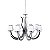 Lustre Cromado 9560-8 HSR 55x80cm para 8 Lampadas E14 e Led Integrado - Imagem 1