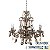 Lustre Classico Vela Cristal 82x79cm Champanhe para 8 Lampadas E14 - Imagem 2