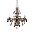 Lustre Classico Vela Cristal 82x79cm Champanhe para 8 Lampadas E14 - Imagem 1