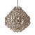 Lustre HSR Colmeia Ø82x86cm Cromado com Cristais para 16 Lampadas E14 - Imagem 1