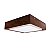 Plafon Imbuia Meio Squadro 40x12x40cm para 3 Lampadas E27 Bivolt - Imagem 1