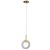 Pendente Aberto Led/Cristal DCD02022 Dourado - 20cm - Imagem 1