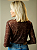Blusa Tule Estampada Marrom - Imagem 4