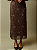Saia Tule Estampada Marrom - Imagem 1