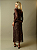 Saia Tule Estampada Marrom - Imagem 3