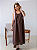 Vestido Marrom com Amarração Lilás - Imagem 3