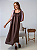 Vestido Marrom com Amarração Lilás - Imagem 1