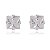 Brinco de prata zircone quadrada - Imagem 1