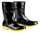 Bota PVC cano/médio sem forro Bracol Preta com solado Amarela CA 37456 - Imagem 1