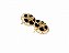 Brinco Flor Esmaltada Preto e Off-White – Banho em Ouro Amarelo 18K - Imagem 4