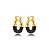 Brinco Argola Esmaltada Colors - Preto - Imagem 1