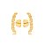 Brinco Ear Hook Coração Micro Zircônia - Imagem 1