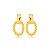 Brinco Oval Torcido liso - Imagem 1