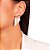 Brinco Semijoia Ear Jacket Franja - Ródio Branco - Imagem 2