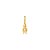 PINGENTE MENINA CRAVEJADA MICRO ZIRCONIA- OURO - Imagem 1