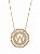 Colar Mandala Navete Letra W – Banho em Ouro Amarelo 18k - Imagem 3