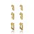 Brinco Trio Argola Triangular Pino - Ouro - Imagem 1