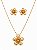 Conjunto Flor – Banho em Ouro Amarelo - Imagem 7