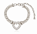 Pulseira Coração Micro Zircônia - Ródio Branco - Imagem 1