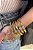 Bracelete Pingente Redondo Cravejado - Bicolor - Imagem 3
