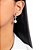 Brinco Ear Jacket Letra D Pérola - Ródio Branco - Imagem 2