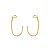 Brinco Ear Line Riviera - Ouro - Imagem 1