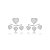 Brinco Ear Jacket Coração Cravejado - Ródio Branco - Imagem 1