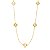 Colar Alongado Flor Detalhada - Ouro - Imagem 1
