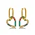 Brinco Argola Coração Micro Zircônia Color - Imagem 1