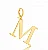 Pingente Letra M - Ouro - Imagem 1