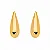 Brinco Gota Lisa - Ouro - Imagem 1