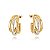 Brinco Argola Fileiras Bicolor - Ouro - Imagem 1