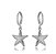 Brinco Argola Estrela Lisa - Ródio Branco - Imagem 1
