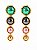 Brinco Cristais Color – Banho em Ouro Amarelo 18K - Imagem 1