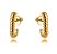 Brinco Ear Hook Detalhado Liso - Ouro - Imagem 1